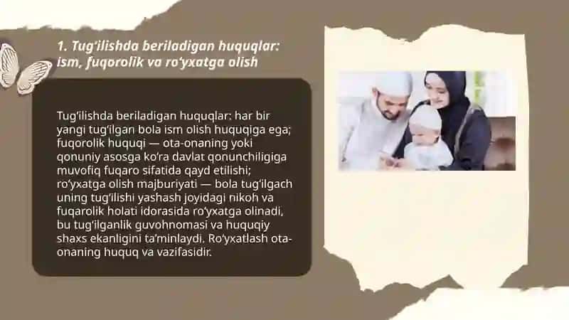 Farzandlarning huquq va burch (majburiyat)lari 3