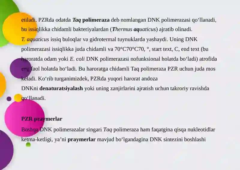 Polimeraza Zanjir Reaksiyasi (PZR) 3