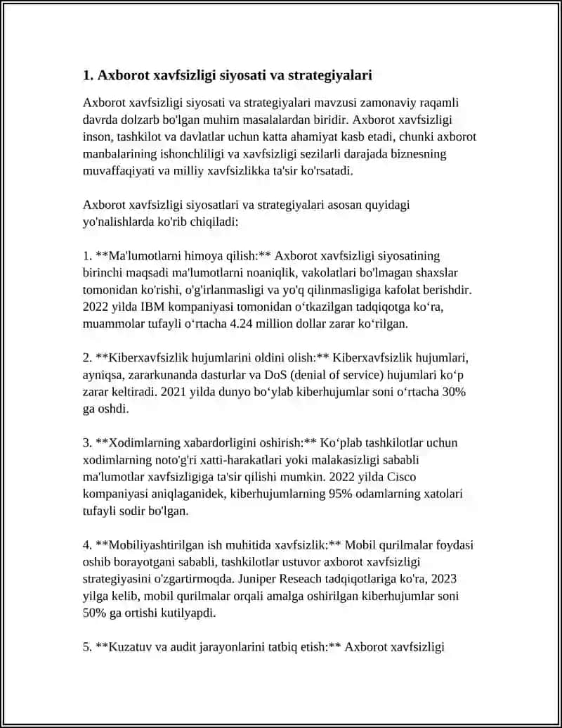AXBOROT KOMUNIKATSIYA TIZIMLARIDA AXBOROT XAFSIZLIGI 3