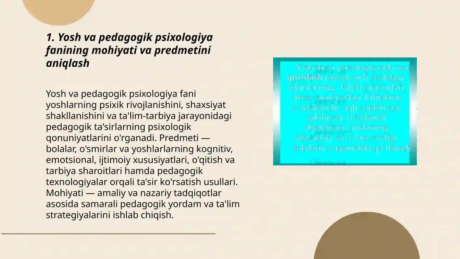Yosh va pedagogik psixologiya fanining vazifalari va rivojlanish bosqichlari 3