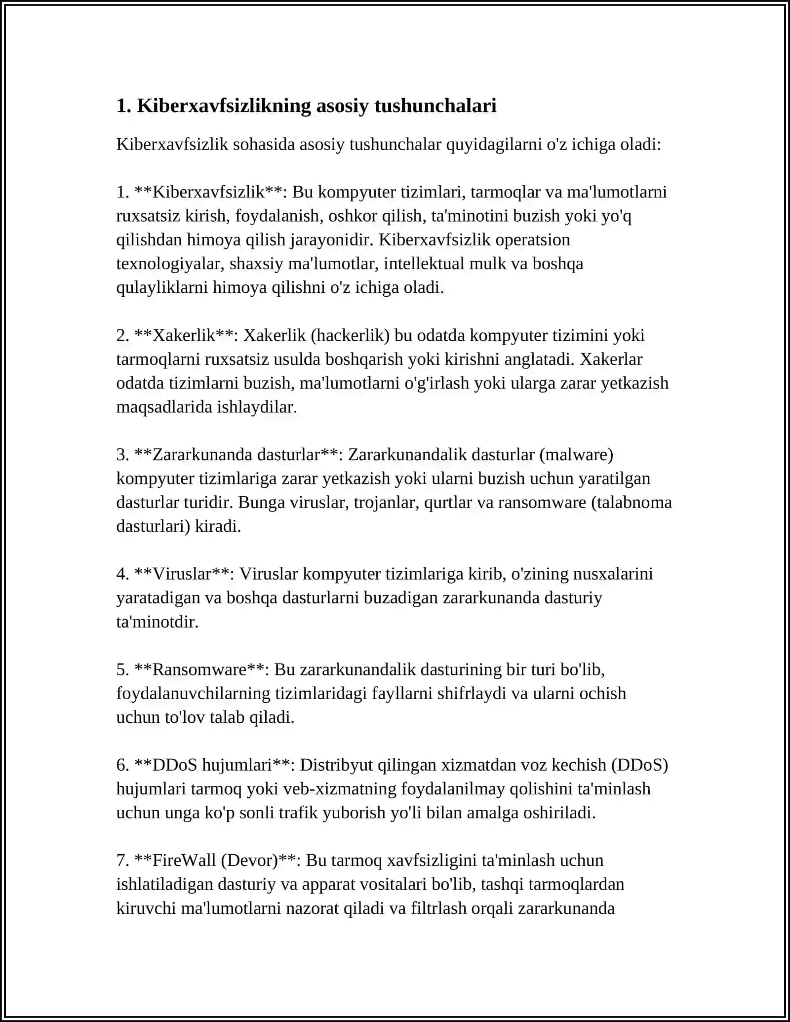 KIBERXAVFSIZLIK SOHASIDA KARRYERA YO‘LLARINI O‘RGANISH 3