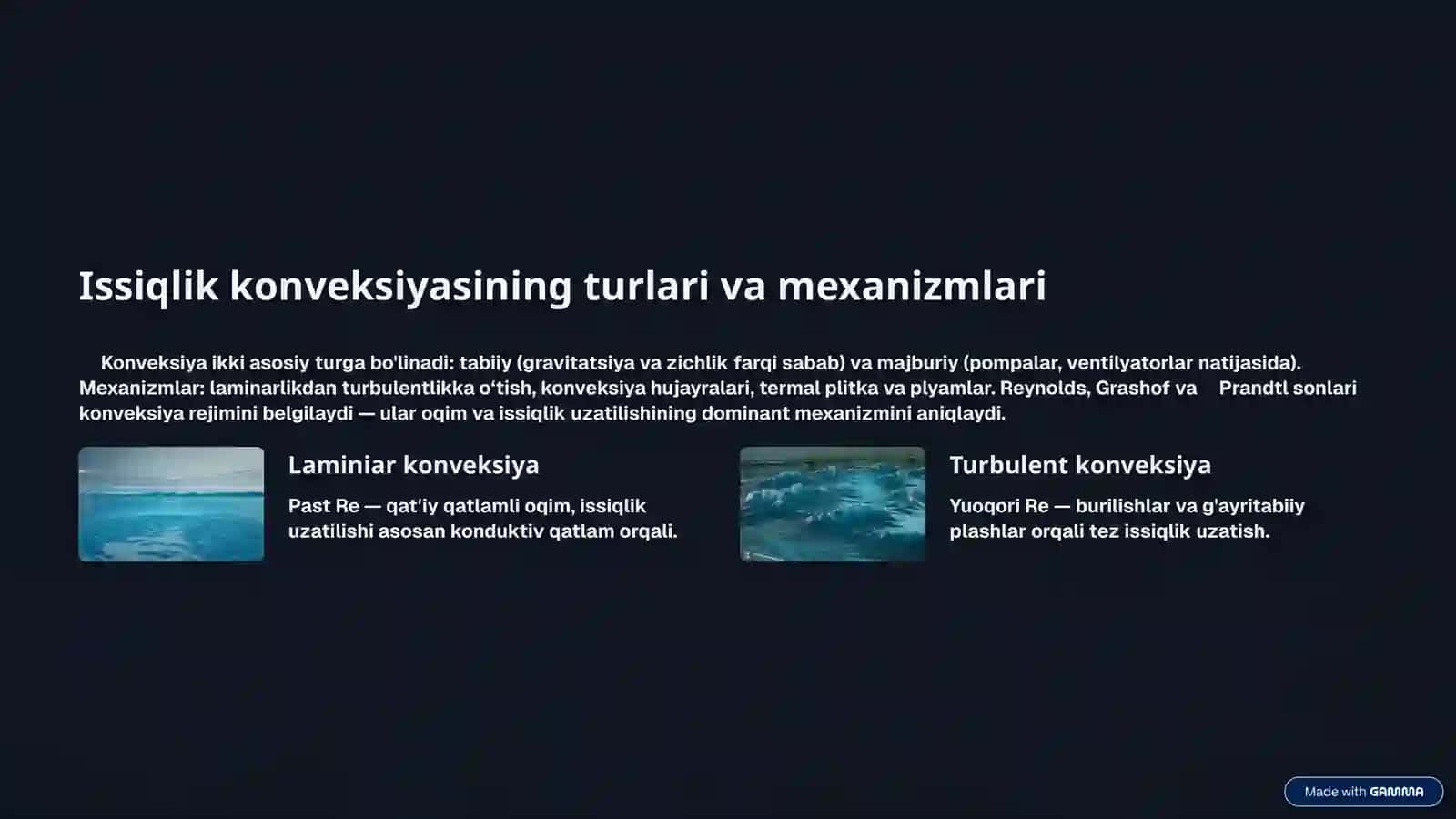 Issiqlik konveksiyasi va reologik xususiyatlar chuqur tahlil 3