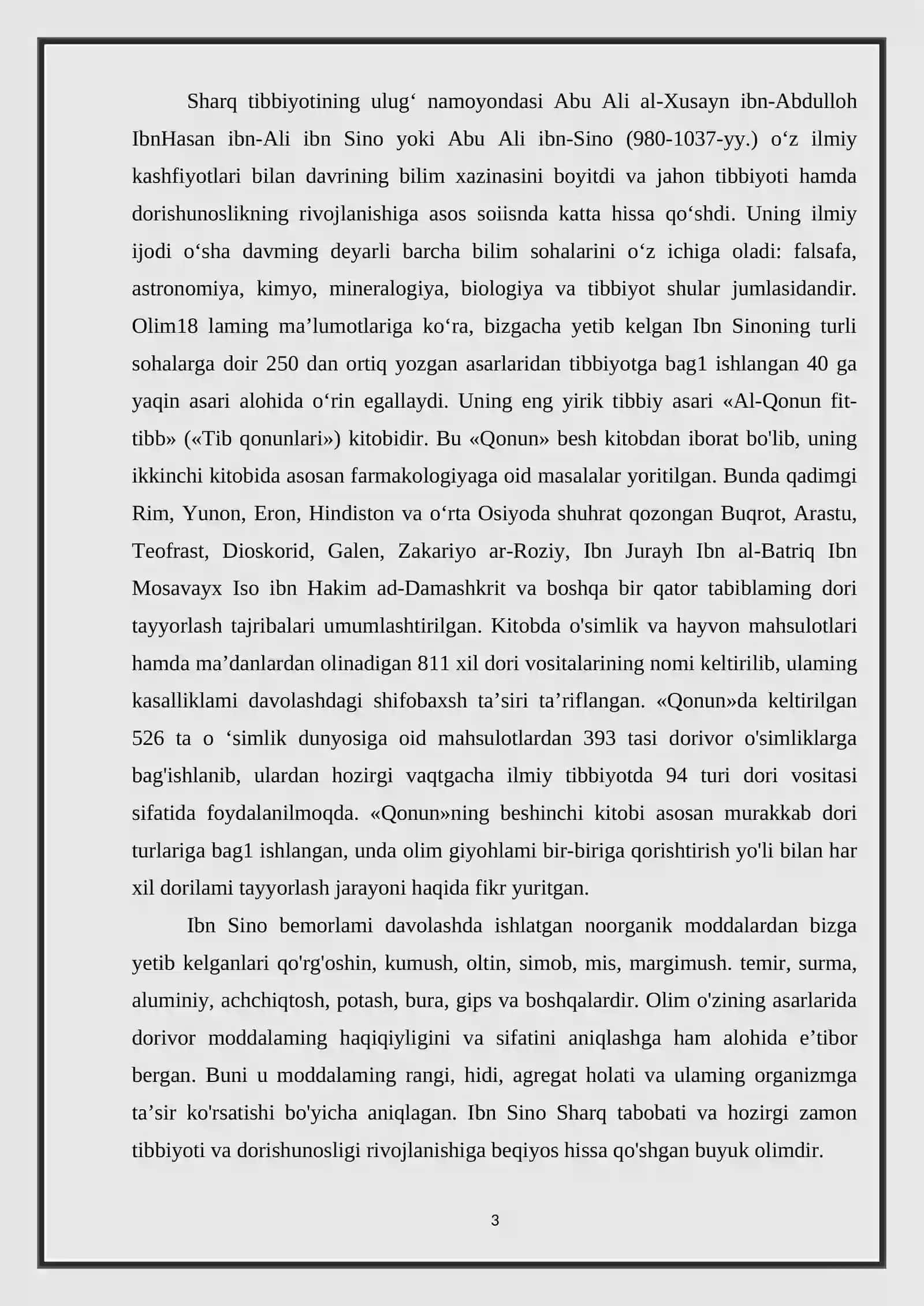 Farmatsevtik kimyo modulining mohiyati, maqsadi va vazifalari 3