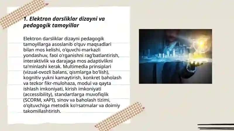Elektron darsliklar va interaktiv materiallar yaratish texnologiyasi 3