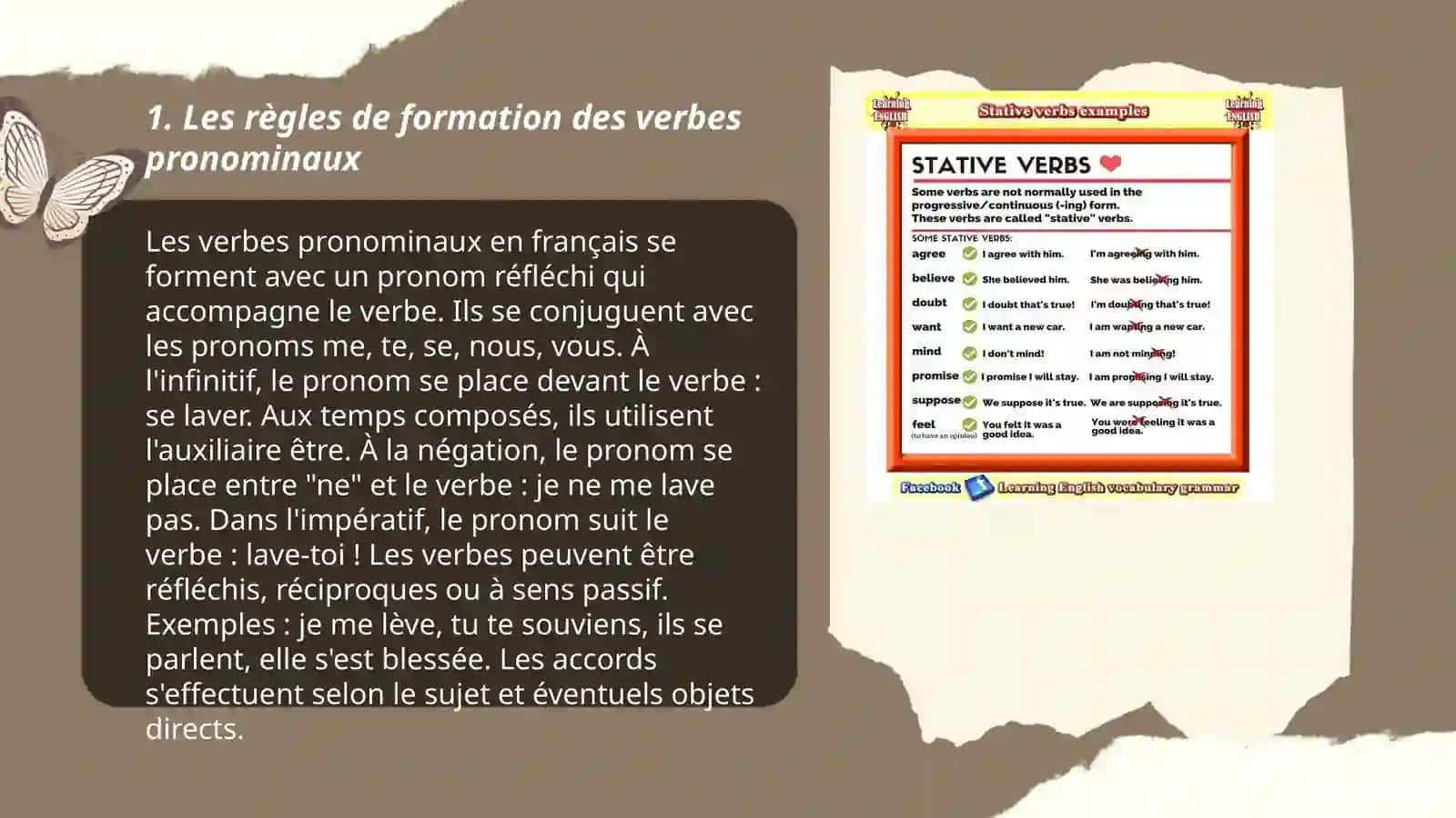 Une journée active Grammaire: Les verbes pronominaux au présent 3