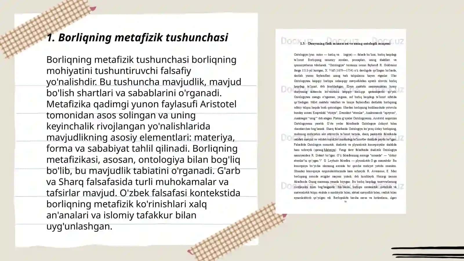 Falsafa va tabiiy ilmiy fanlarda borliqning mohiyatga oid konsepsiyalari 3