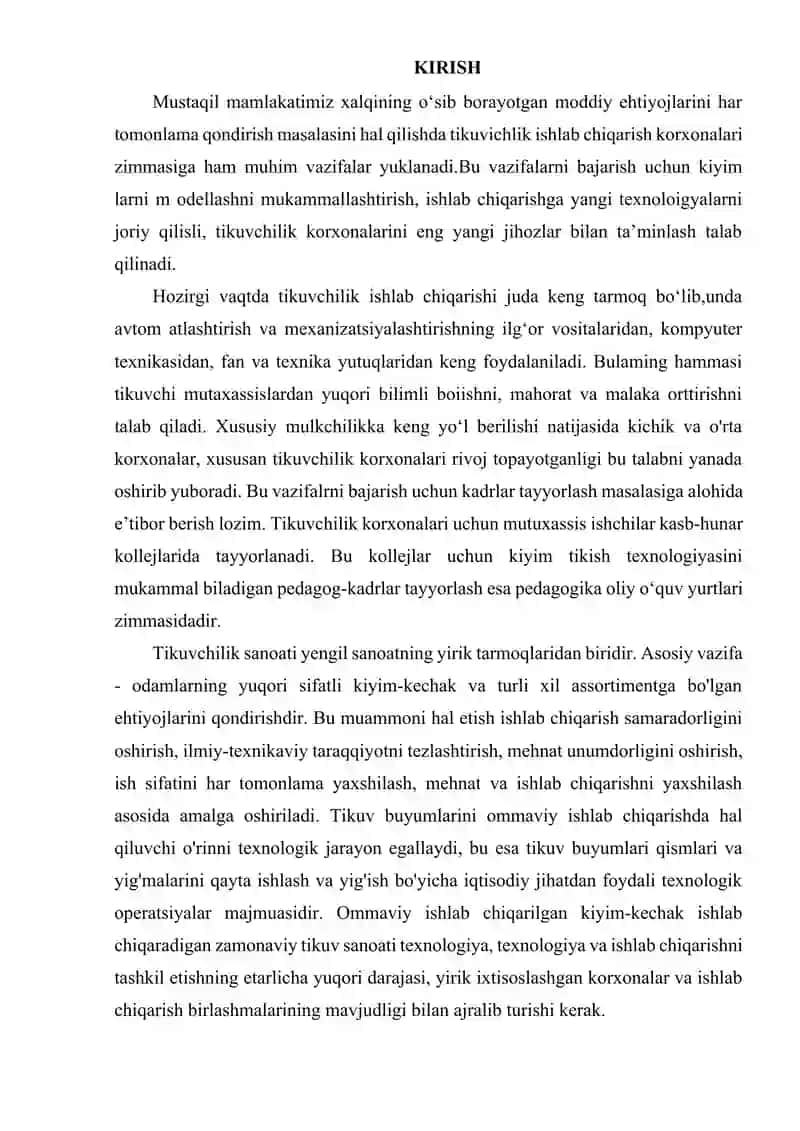 Erkrklar pidjagi dizayn loyihasi va texnologik jarayonlarini ishlab chiqarish 3