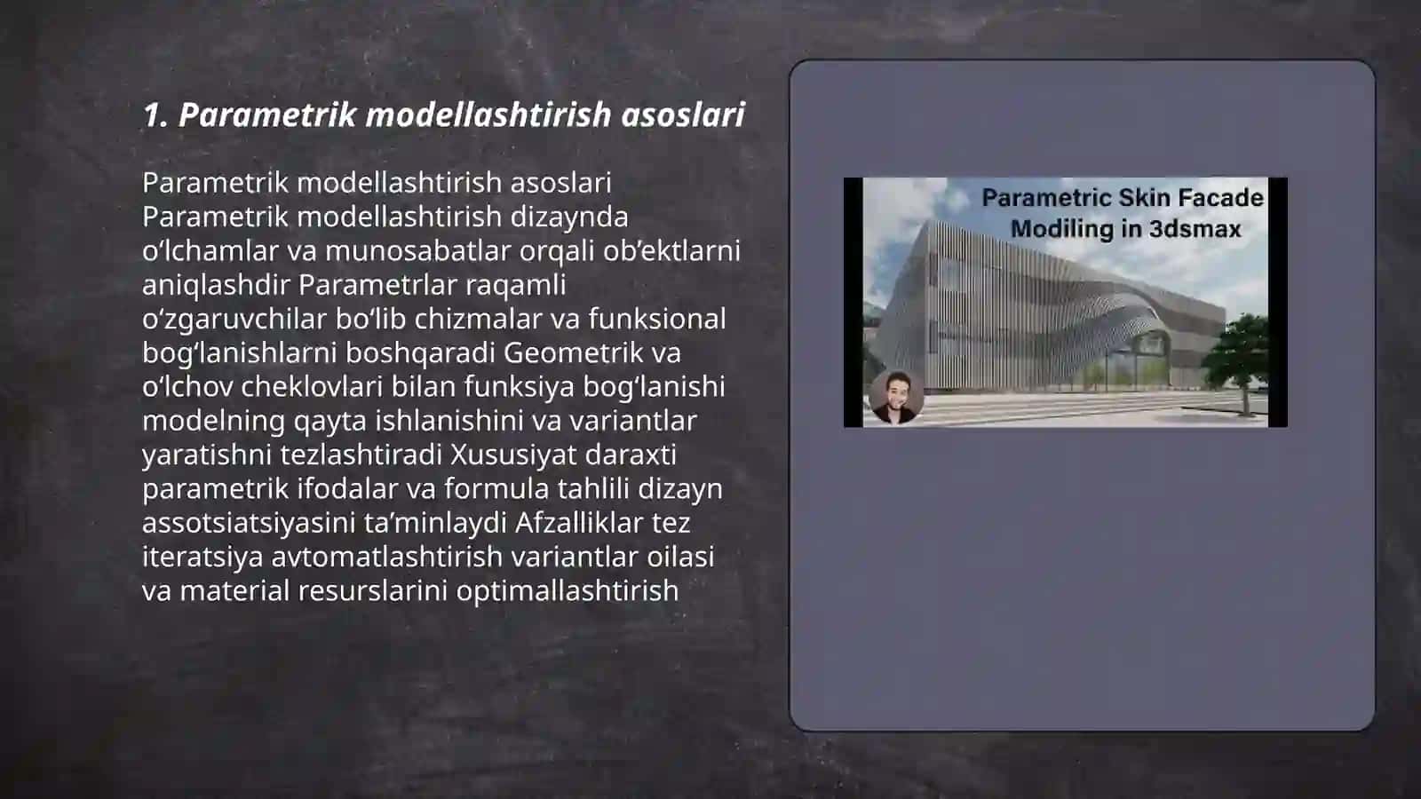 Parametrik modellashtirish asoslari 3