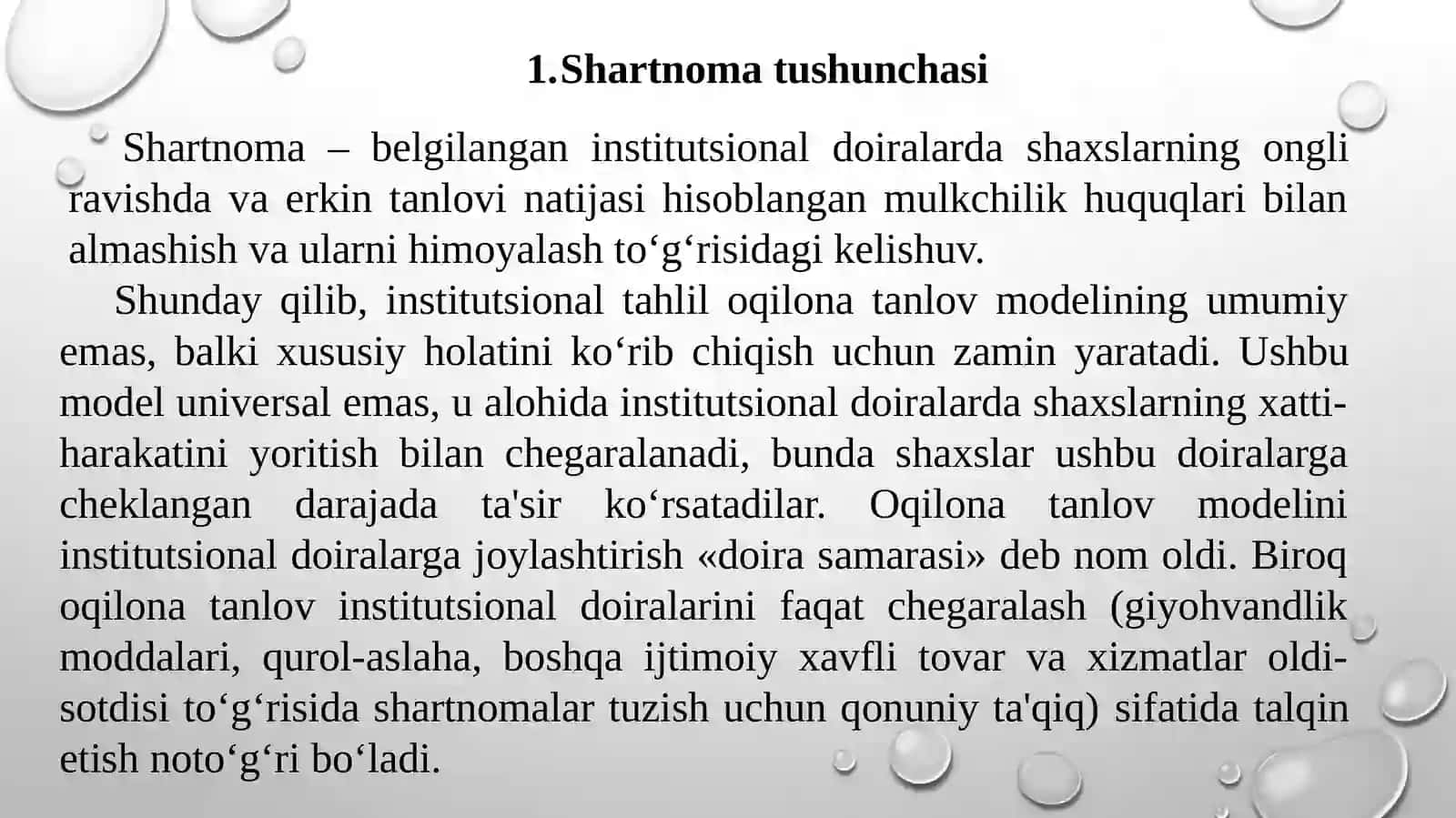 SHARTNOMALARNAZARIYASI 3