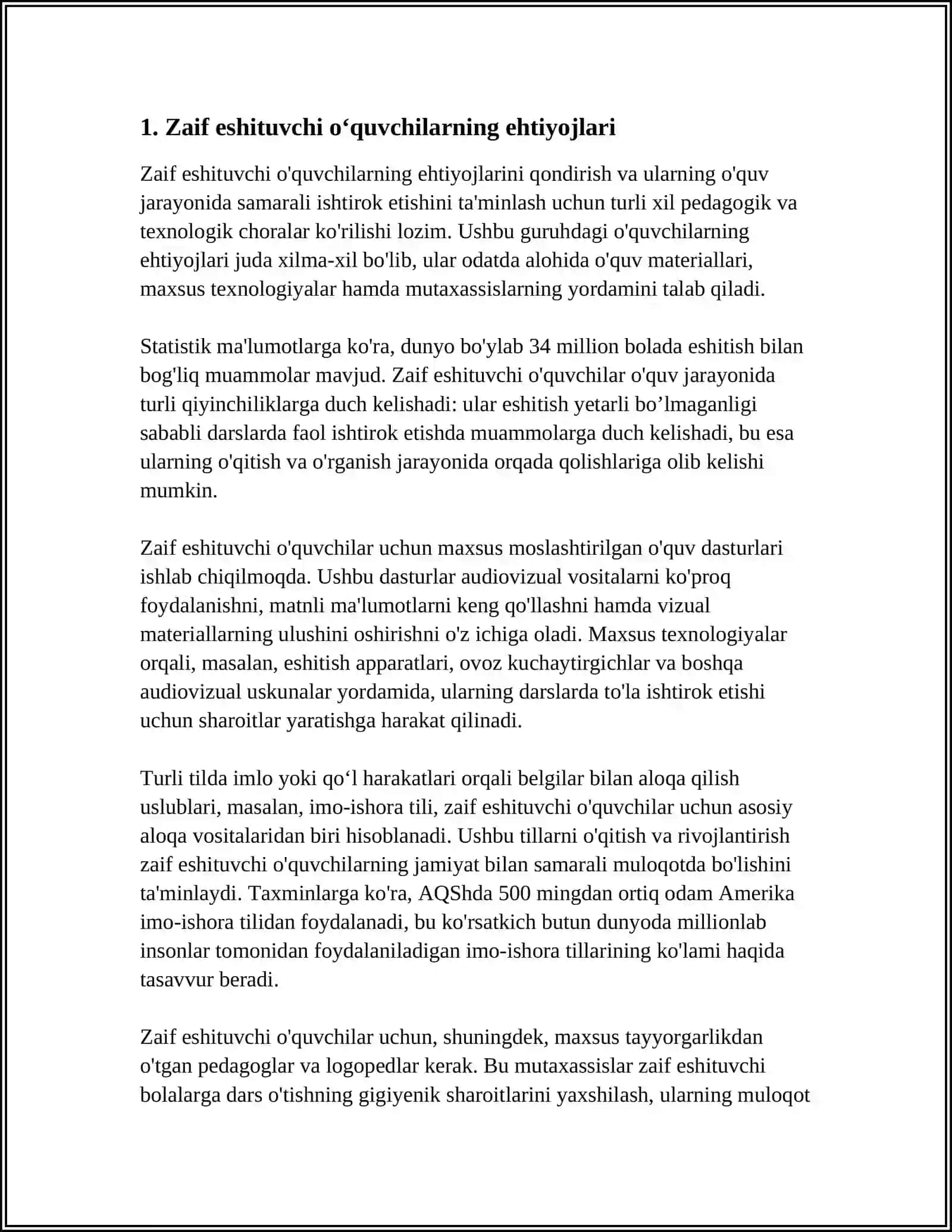 Zaif eshituvchi o‘quvchilarning ehtiyojlari 3