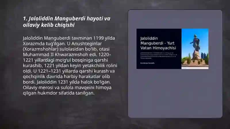 Jaloliddin Manguberdi Vatan. Himoyachisi 3