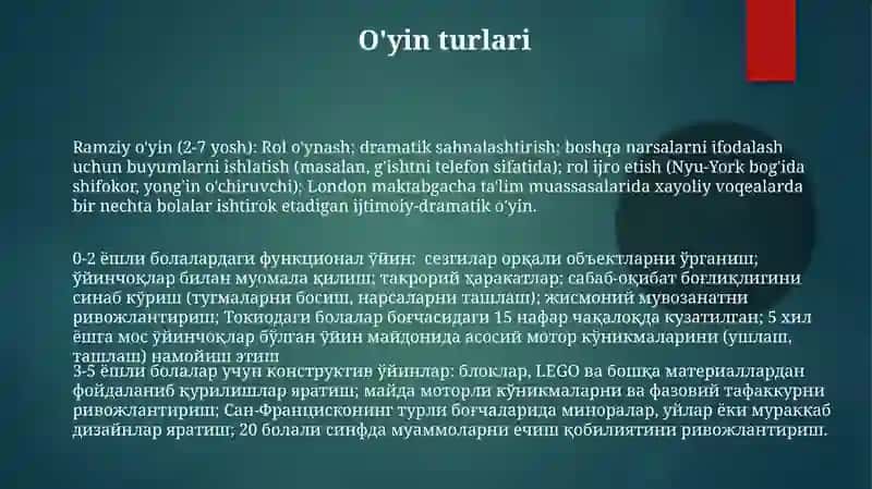 Ramziy o'yin (2-7 yosh) 3