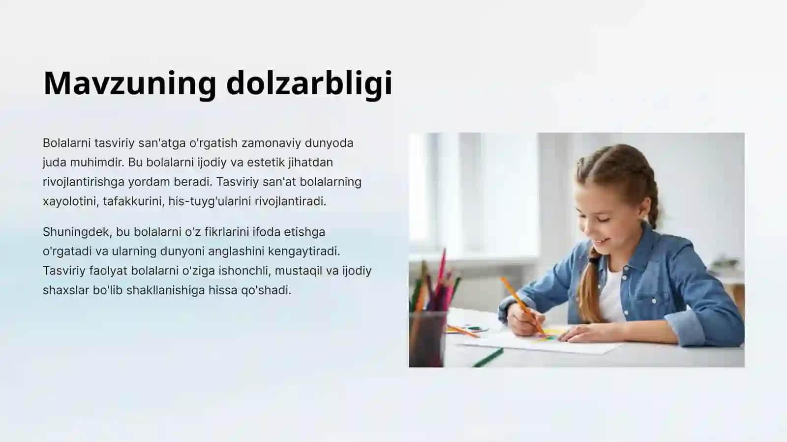 Tasviriy faolyatga qiziqishni uyg'otishning maqsadi 3
