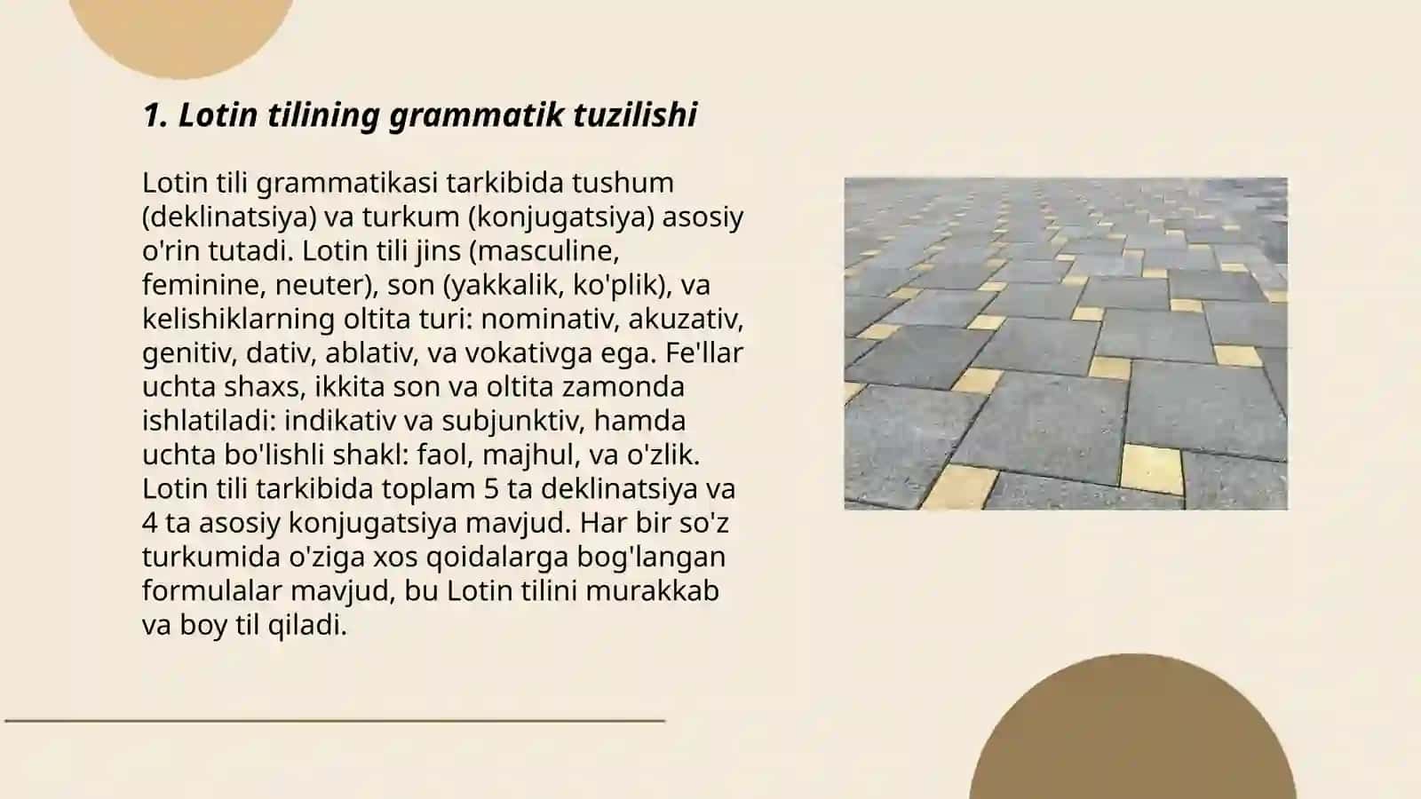 Respet strukturasi lotin tili 3
