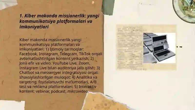 Kiber makonda missionerlik: yangi kommunikatsiya platformalari va imkoniyatlari 3