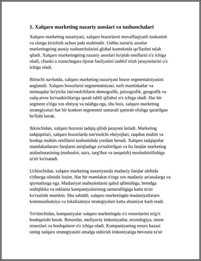 Xalqaro marketing nazariy asoslari 3