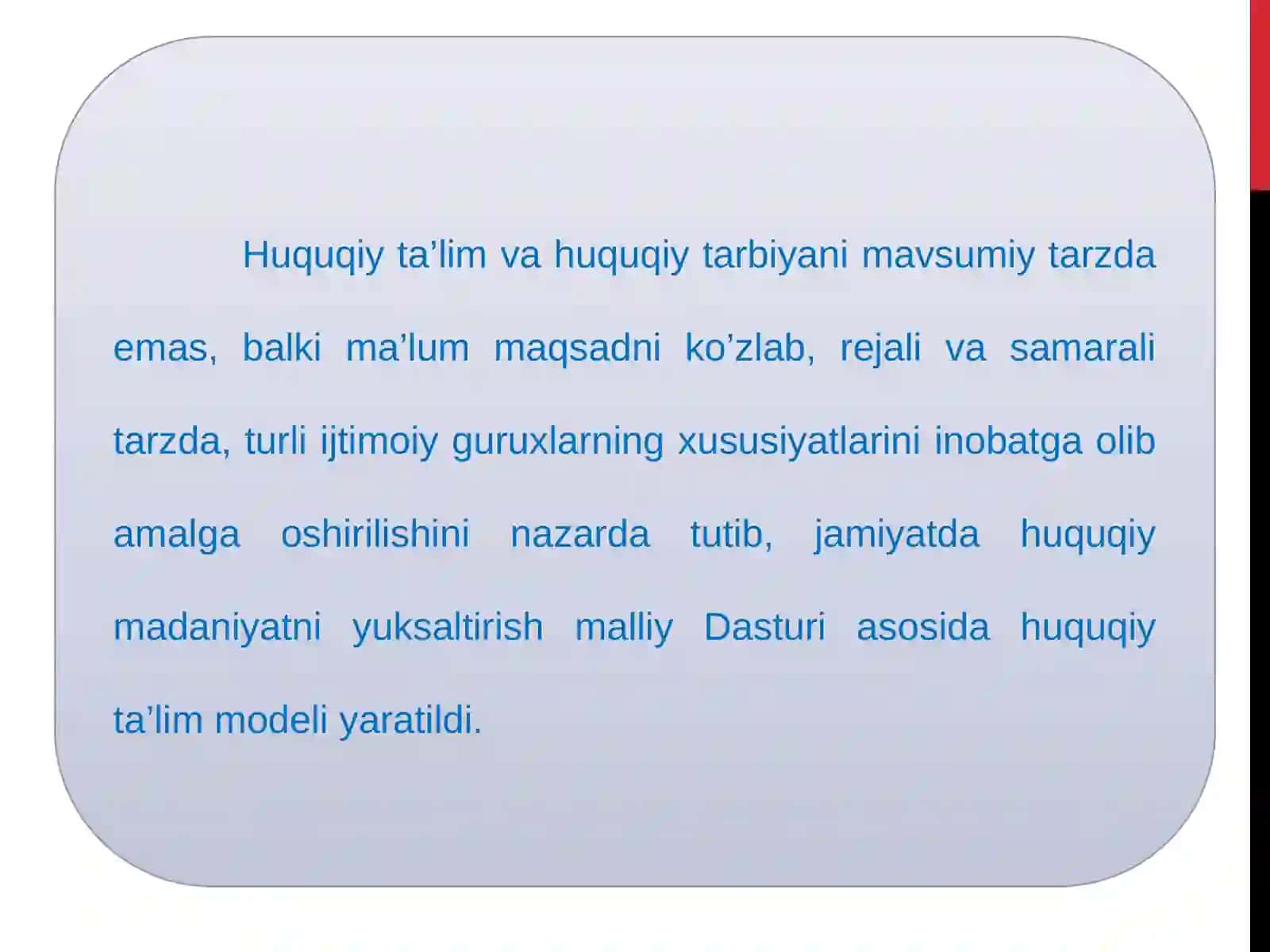 Huquq ta’limini didaktik asoslari. Huquq FANI DARSLarida manbalar va qo’shimcha adabiyotlar bilan ishlash 3