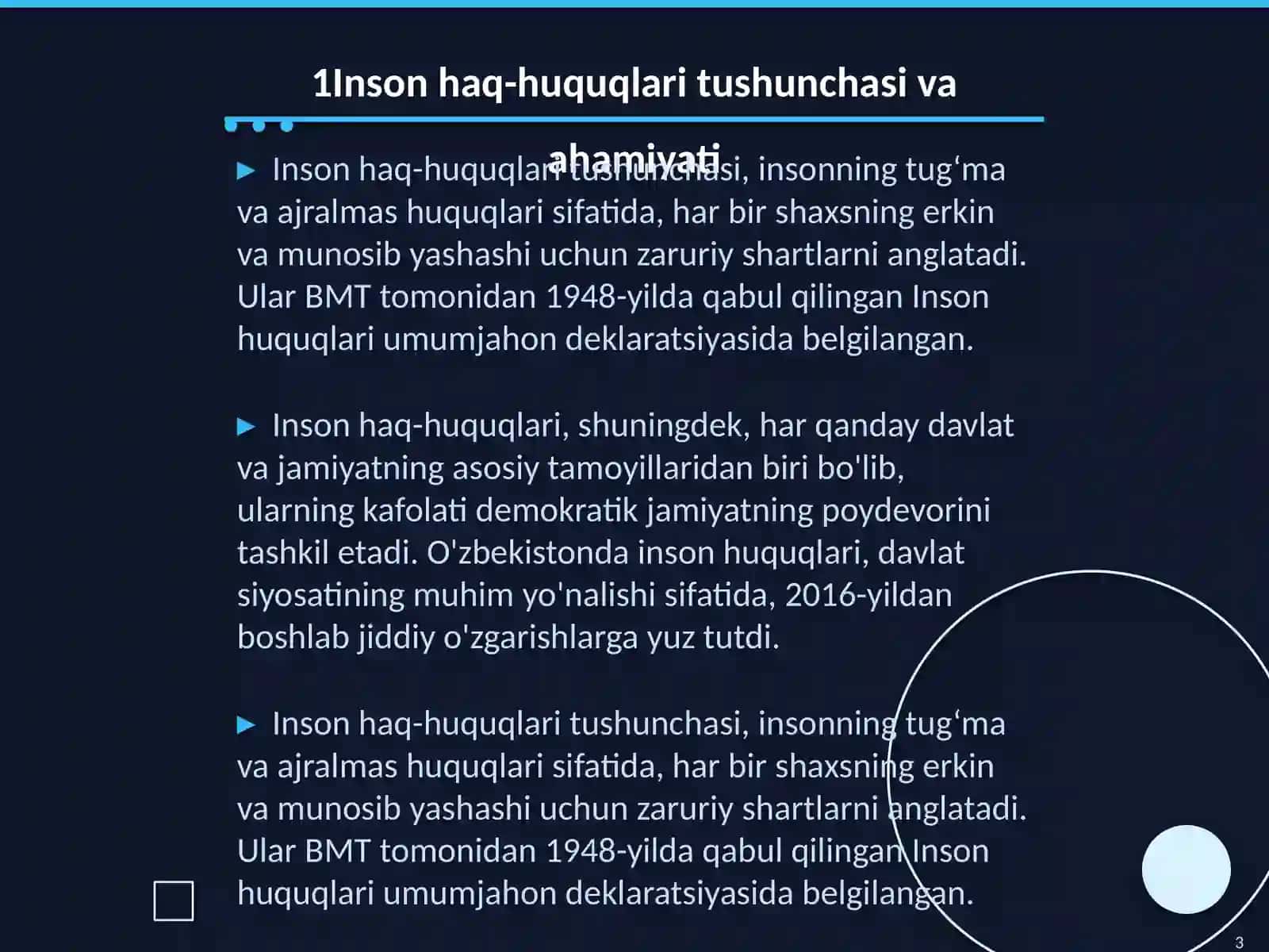 Yangi Oʻzbekistonda inson haq-huquqlari va erkinliklari kafolatining yaratilishi 3
