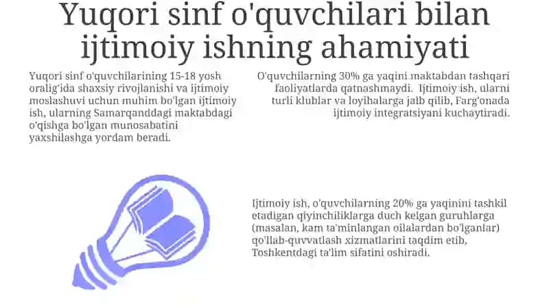 Yuqori sinf o'quvchilari bilan ijtimoiy ishlar 3
