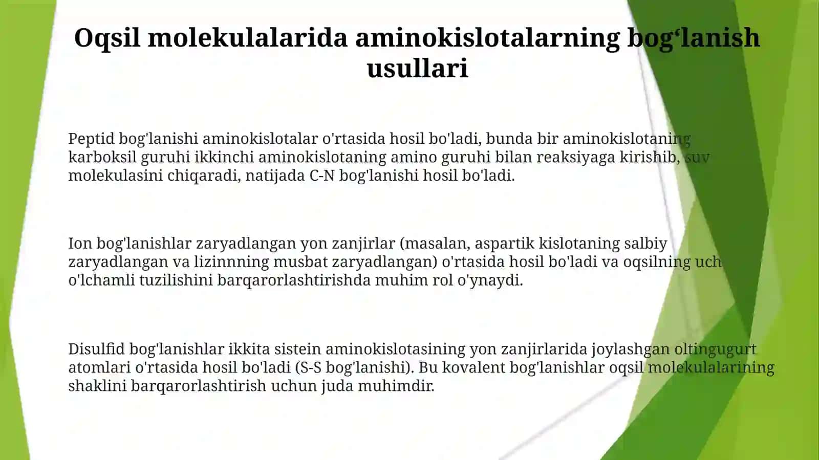 Peptid bog'lanishi 3
