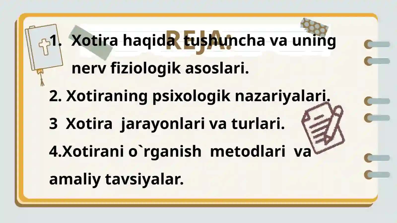 Qisqa va uzoq muddatli xotiraning fiziologik mexanizmlari 3