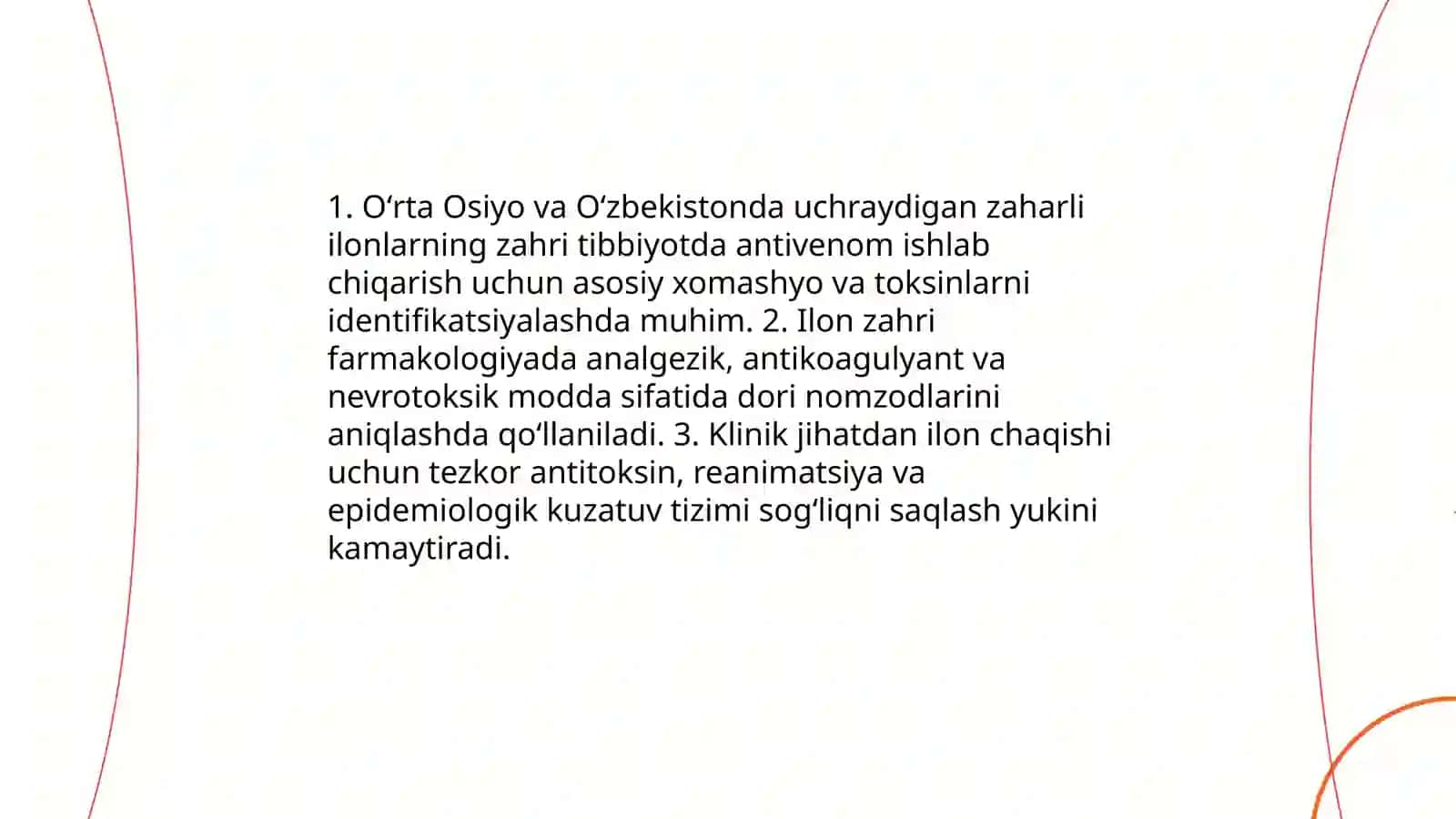 Zaharli hayvonlar zaharining tibbiyotdagi ahamiyati 3