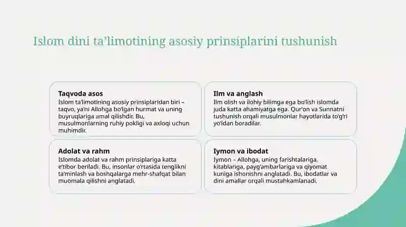 Islom dini taʼlimoti 3