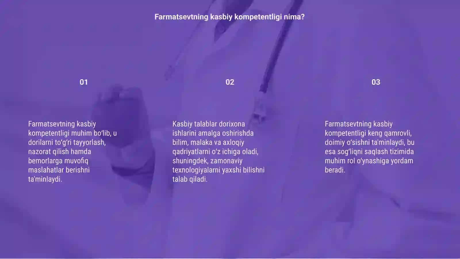 Farmatsevtning kasbiy kompitentligiga qoʻyiladigan talablar 3