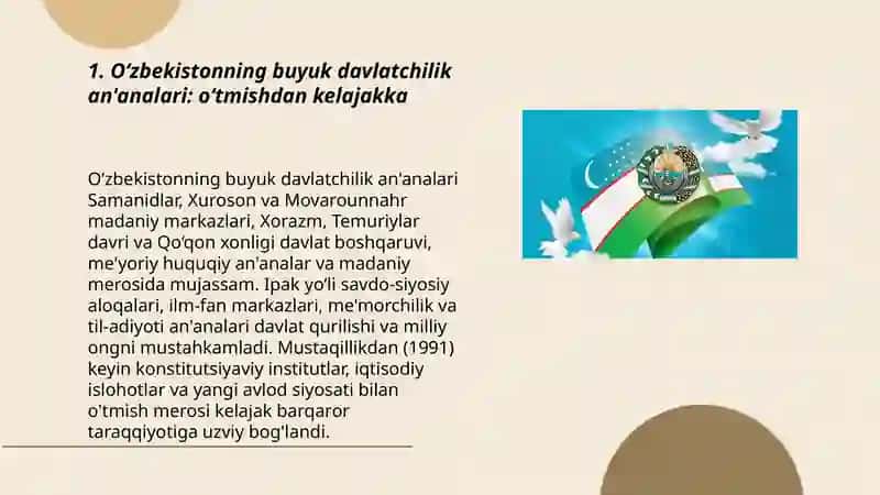 O‘zbekistonning buyuk davlatchilik an'analari: o‘tmishdan kelajakka 3