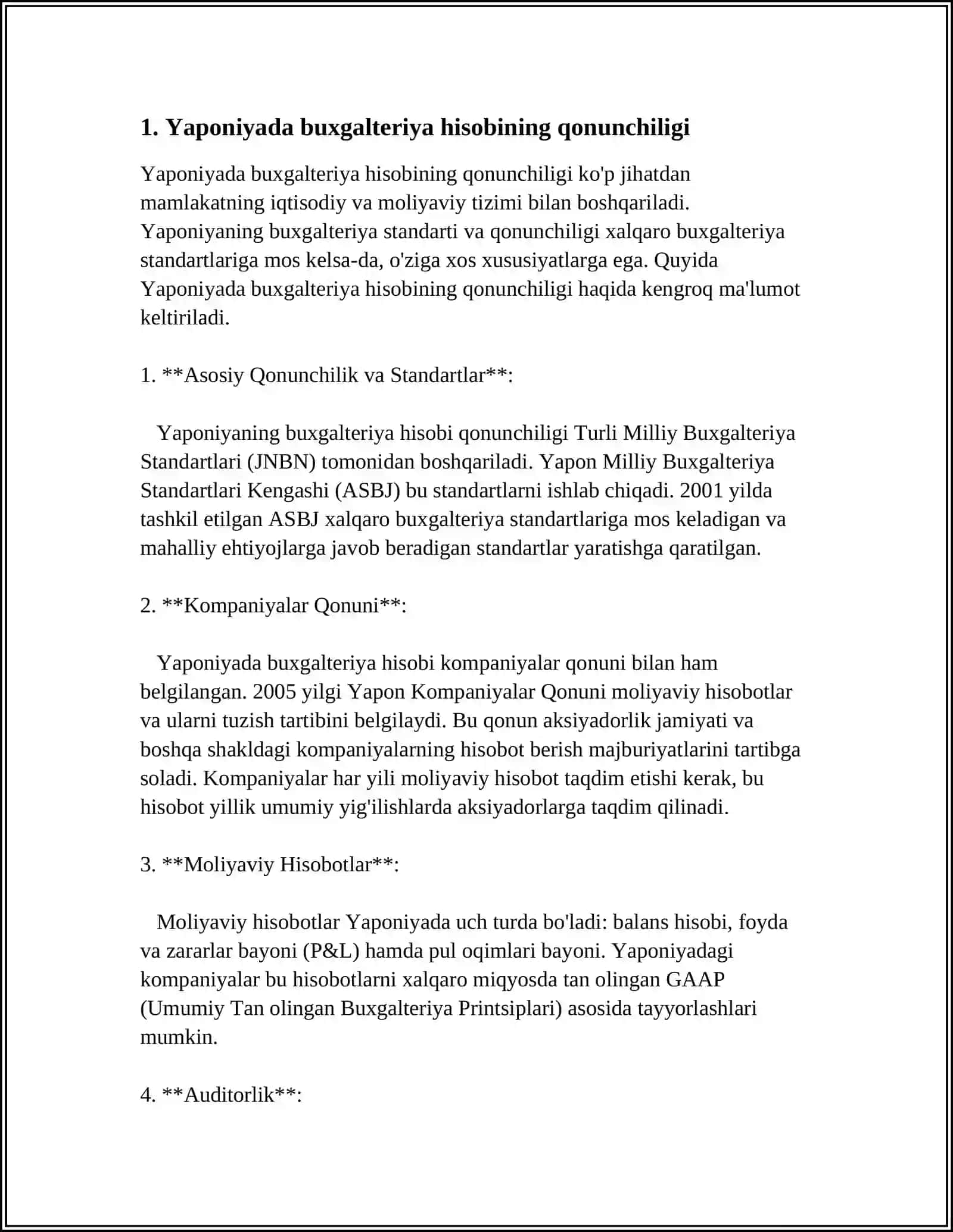 YAPONIYA DAVLATI BUGALTERIYA HISOBI HAQIDA 3