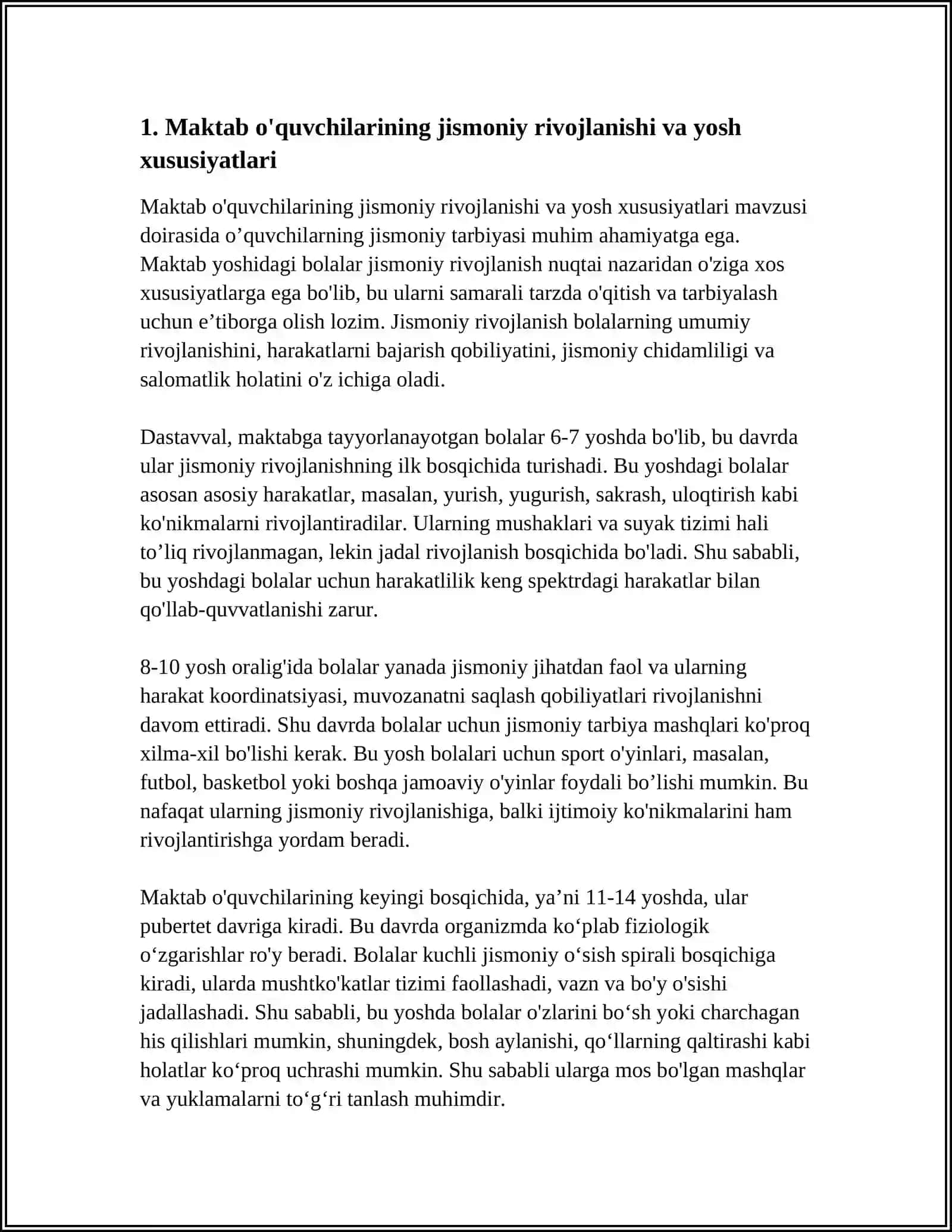 MAKTAB ÓQUVCHILARINING JISMONIY TARBIYASI 3