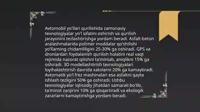Avtomobil yo’llari qurilishi borasidagi taniqli olimlar va quruvchilar 3
