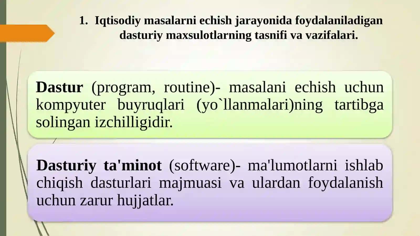 Iqtisodiy vazifalarni yechishda qo‘llaniladigan dasturiy mahsulotlar tasnifi va vazifalari 3