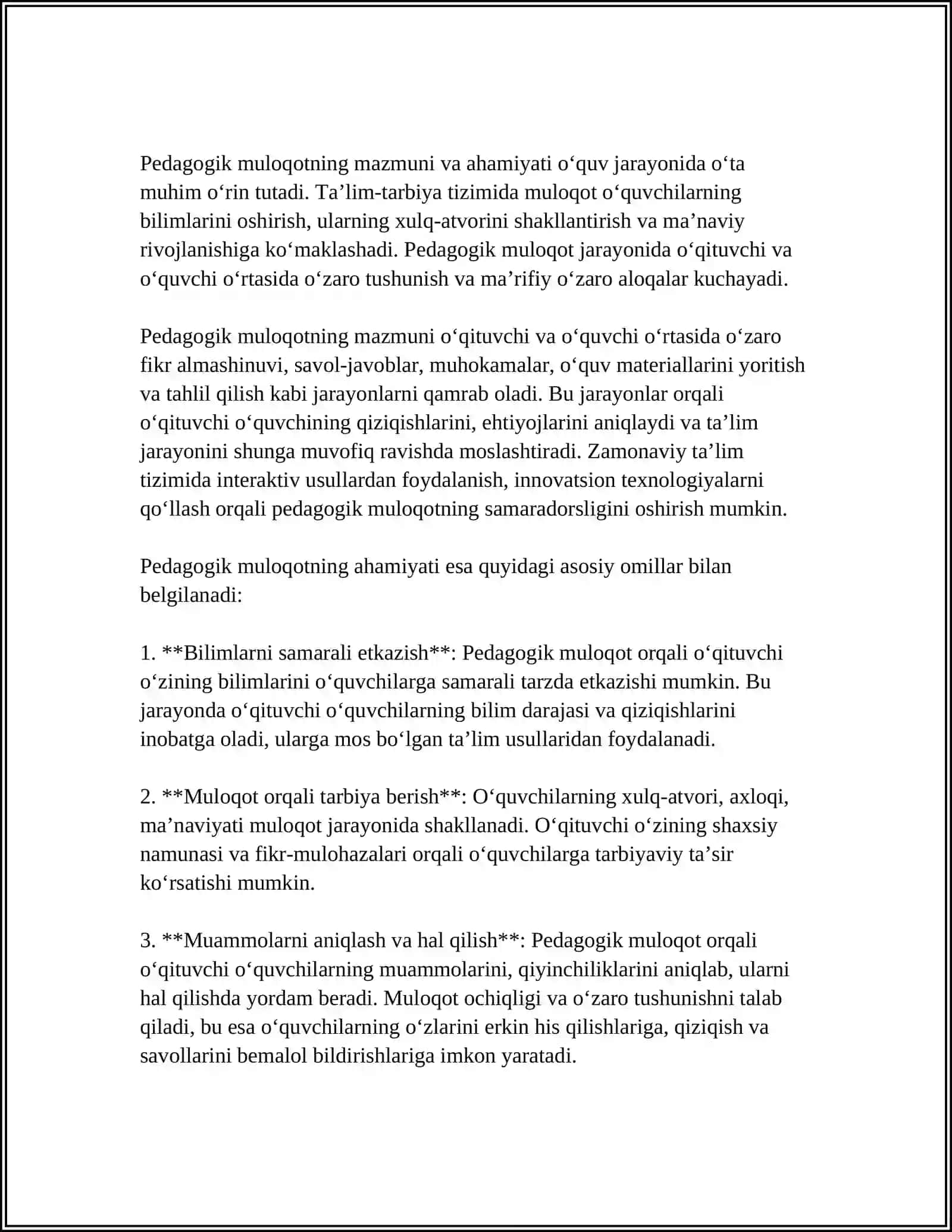 PEDAGOGIK MULOQOT MADANIYATNING TUZILISHI VA TURLARI 3