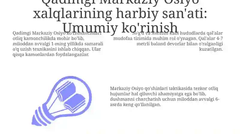 Qadimgi Orta Osiyo Xalqlarining Harbiy San'at Tarixi 3