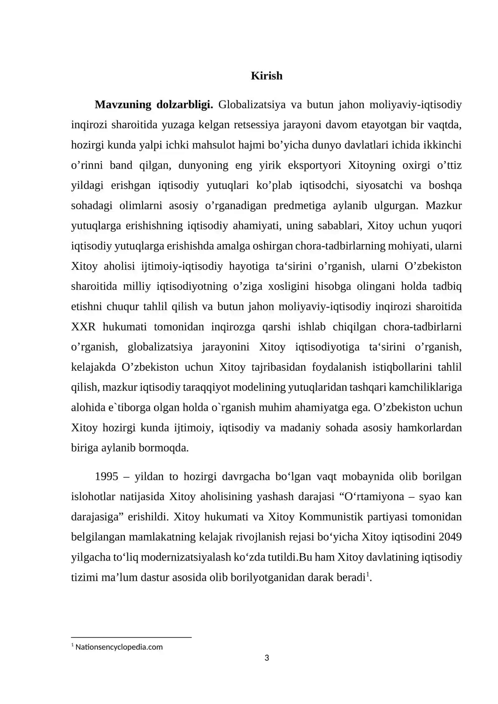 Xitoyning demografik jarayonlari va ijtimoiy-iqtisodiy muammolar tizimi 3