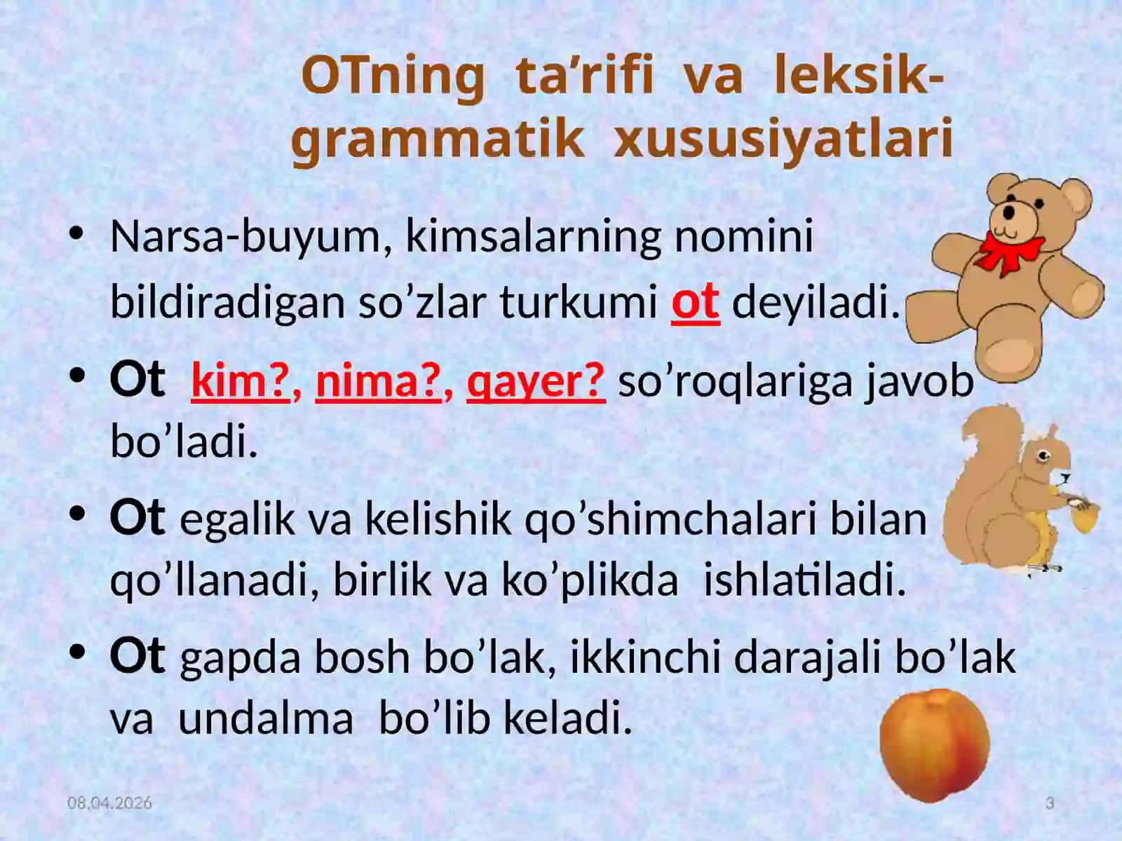 OT SO’Z TURKUMI 3