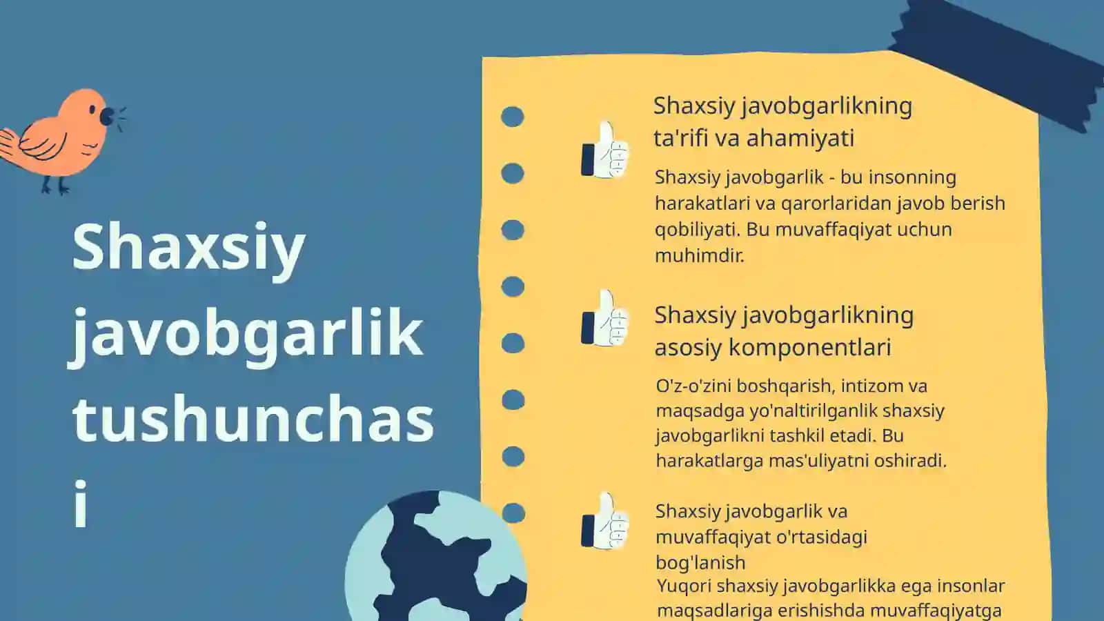 Muvaffaqiyat uchun shaxsiy javobgarlikni shakllantirish 3