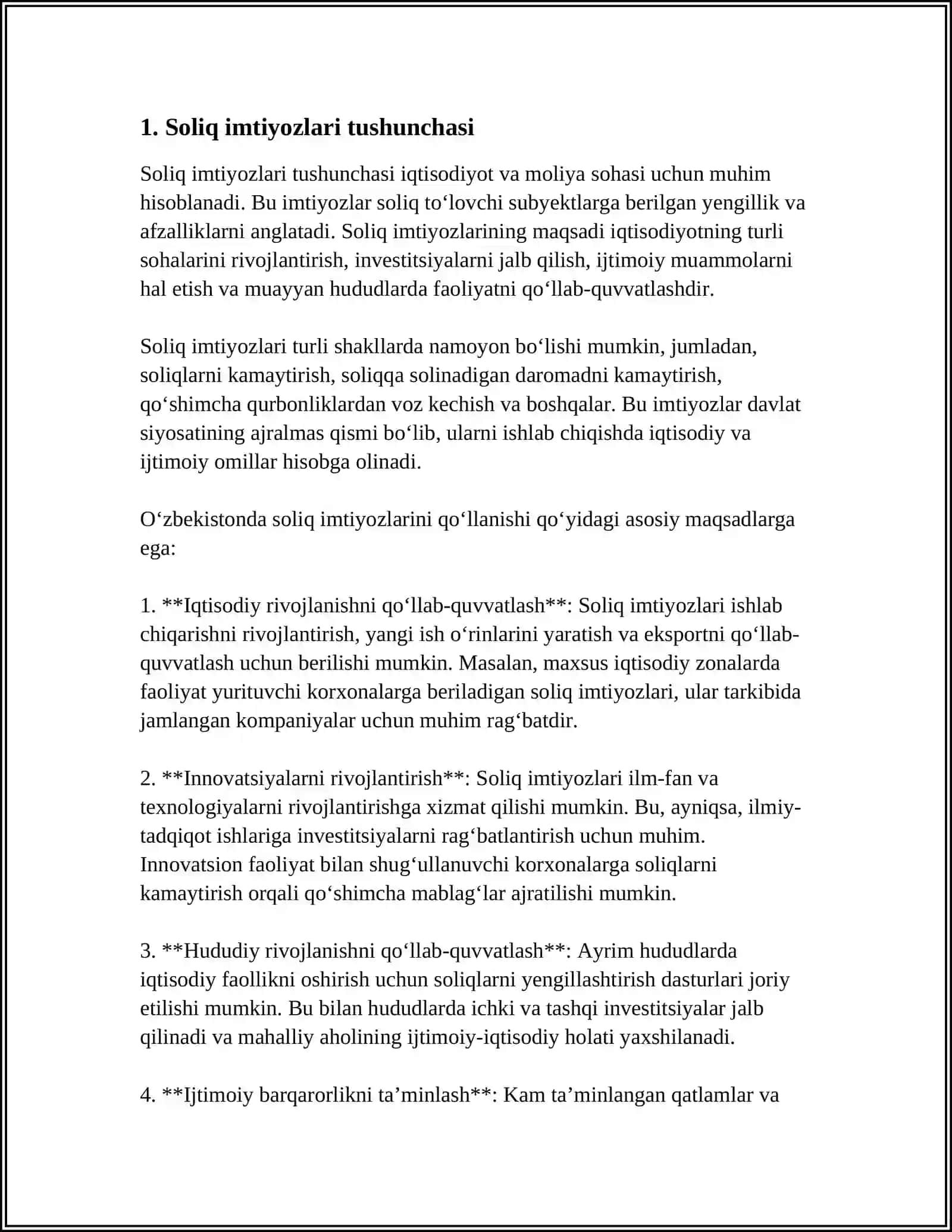 MOL-MULK SOLIG’INI HISOBLASHDA SOLIQ IMTIYOZLARI 3
