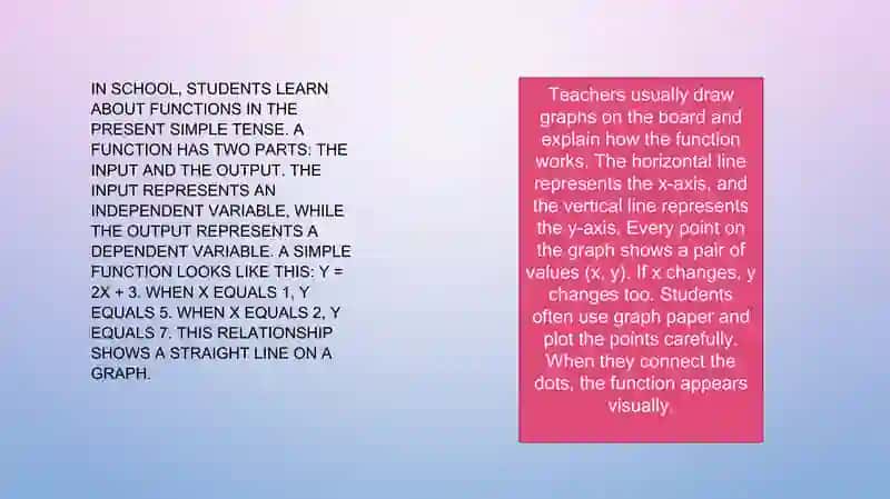 Functions and Graphs – Simple Present 3