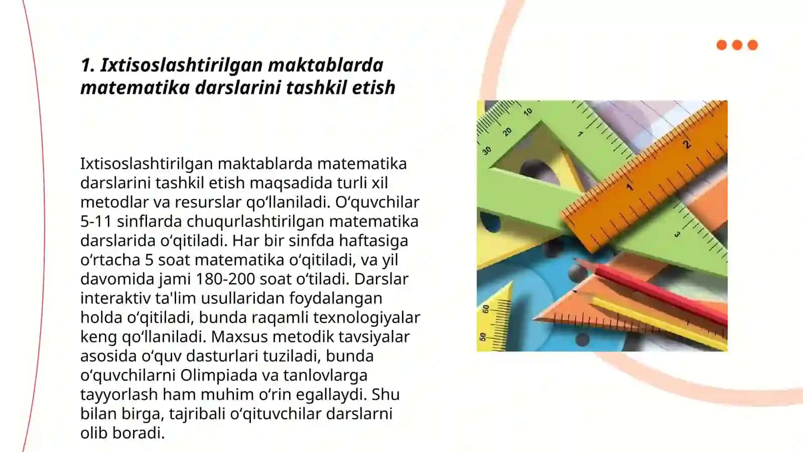Ixtisoslashtirilgan maktab va maktab internatlarda matematika o'qitish uslublari 3