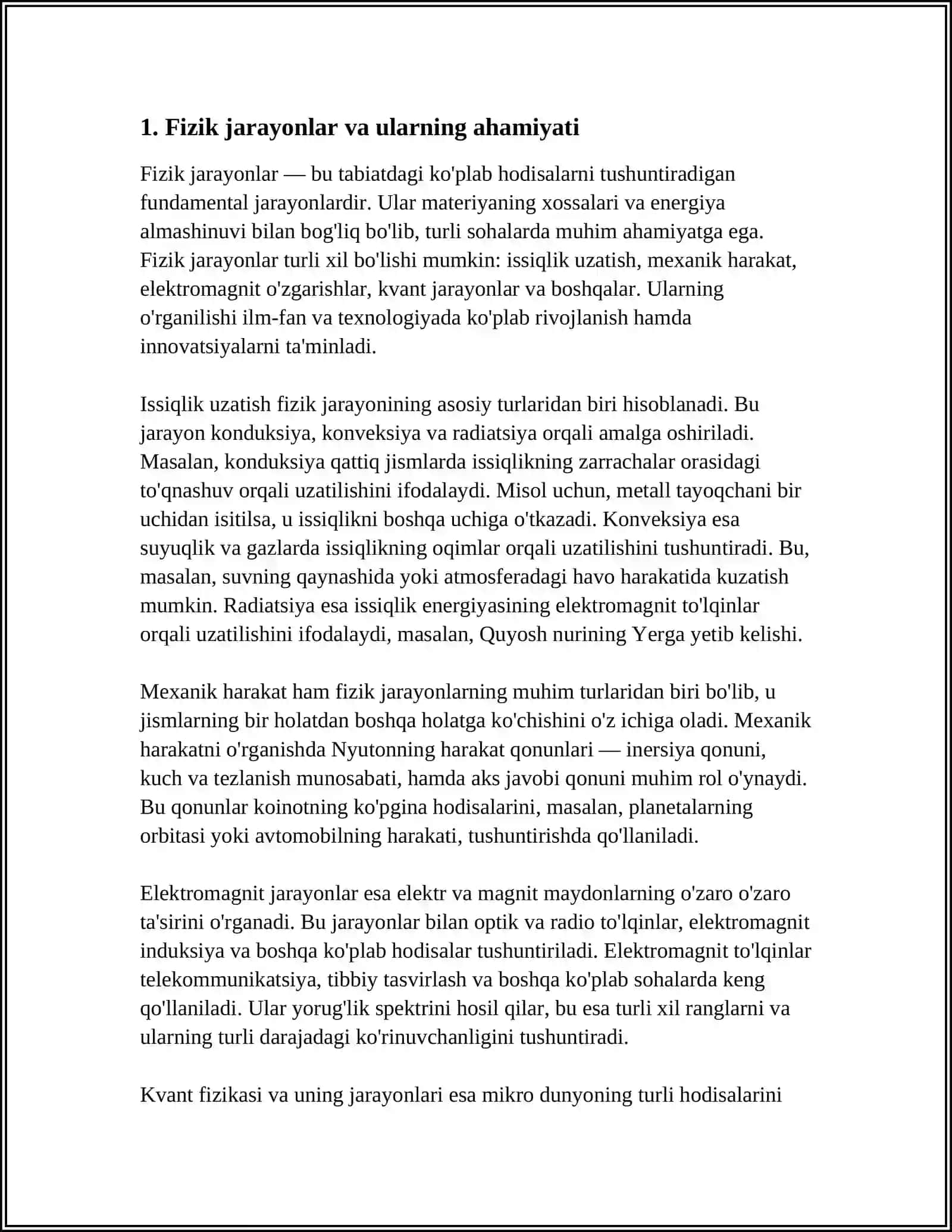 FIZIKAVIY JARAYONLARNI MODELLASHTIRISH IMKONIYATINI BERUVCHI PEDAGOGIK DASTURIY VOSITALAR MISOLIDA FIZIKAVIY JARAYONNI MODELLASHTIRISH 3