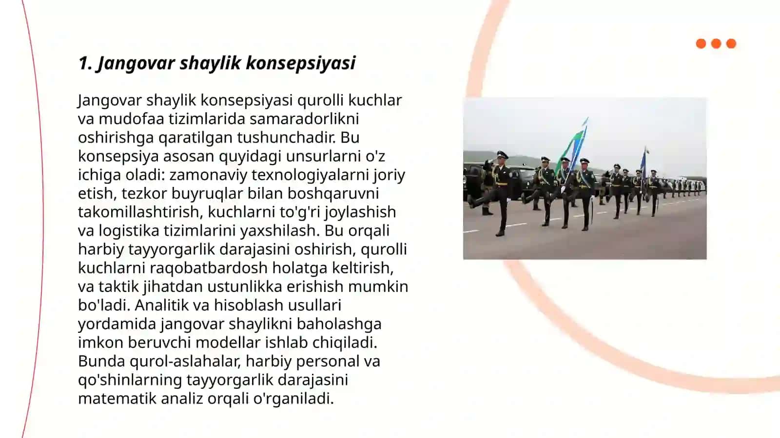 Jangovar shaylik boshqaruv tayyorgarliki 3