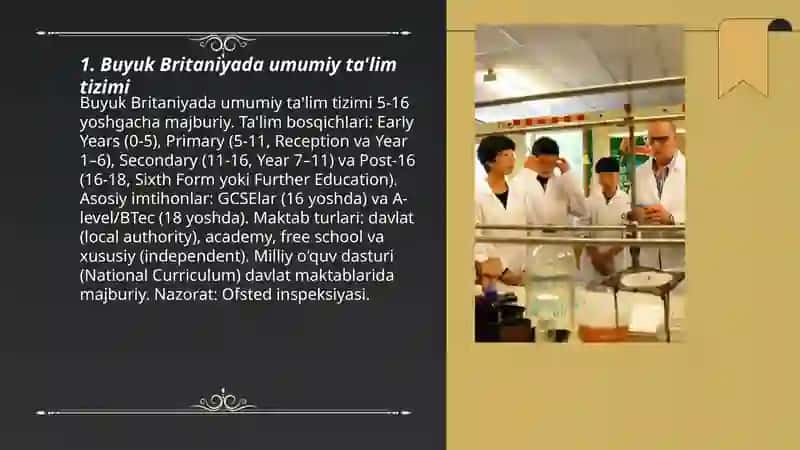 Buyuk Britaniyada umumiy ta'lim tizimi 3