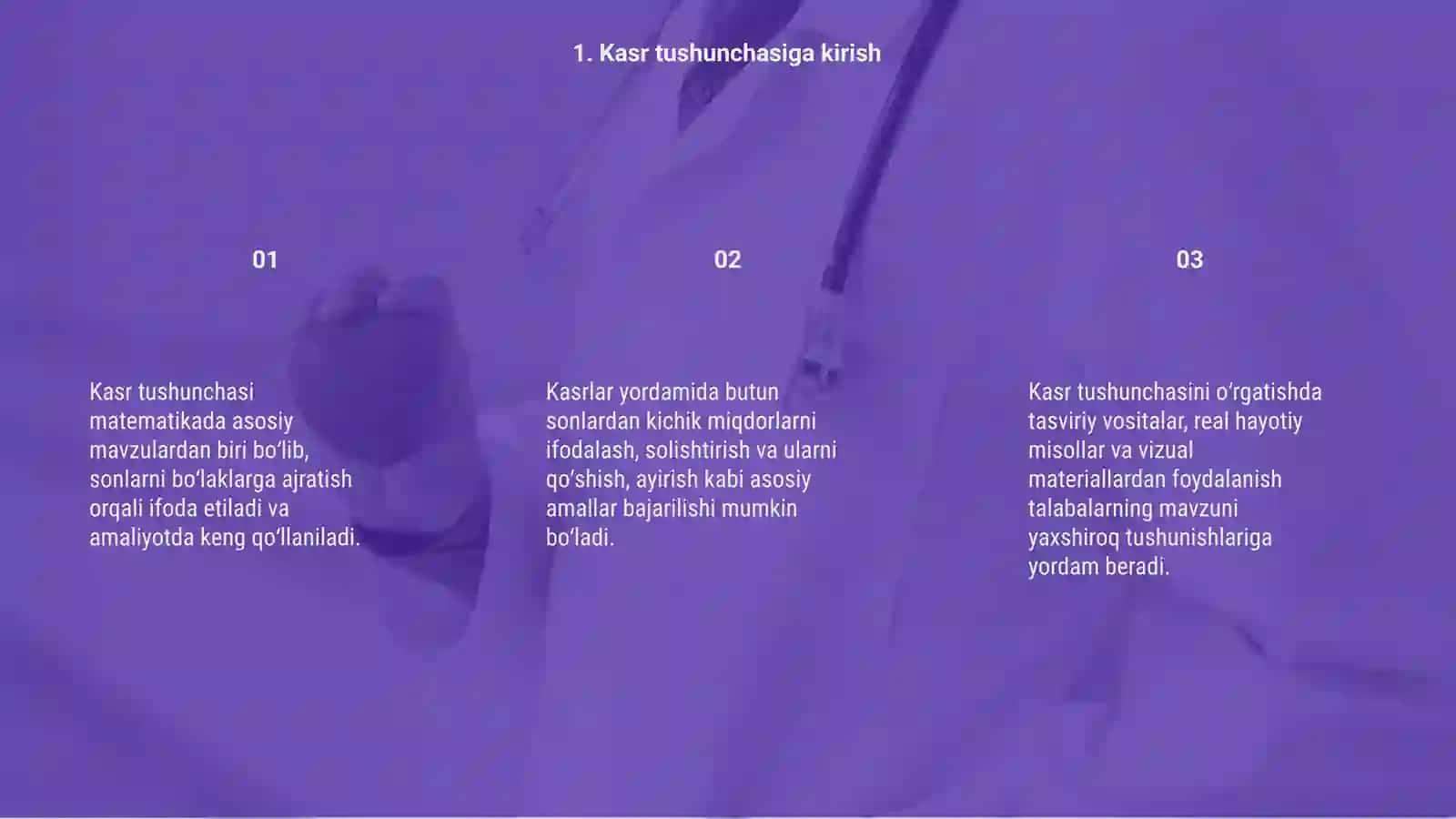 Kasr tushunchasi bilan tanishtirish metodikasi 3