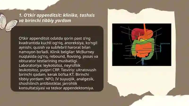 Hazm aʼzolari klinik patalogiyasi va birinchi tibbiy yordam 3