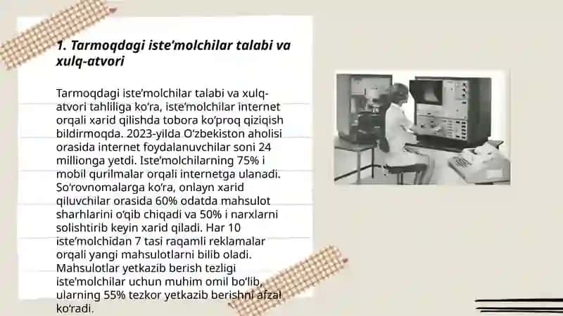 Tarmoqdagi umumiy vaziyat va undagi raqobat tahlili 3