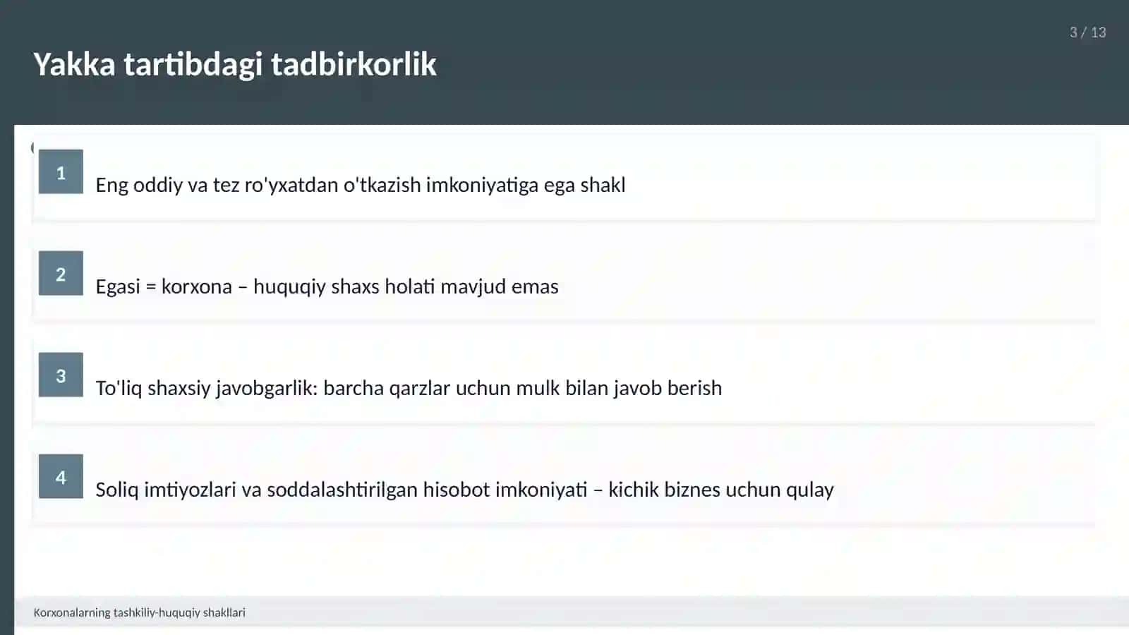 Korxonalarning tashkiliy-huquqiy shakllari 3