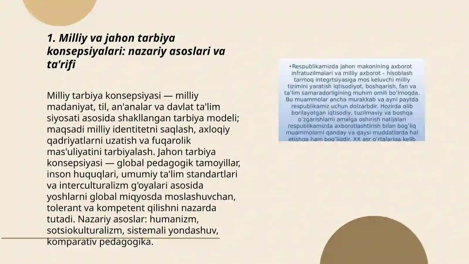 Milliy va jahon tarbiya konsepsiyalari 3