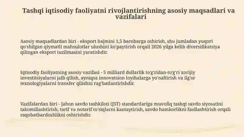 Tashqi iqtisodiy faoliyatni rivojlantirishning iqtisodiy siyosati 3